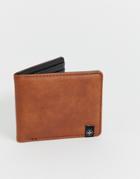Lost Tan Faux Leather Flip Wallet - Multi
