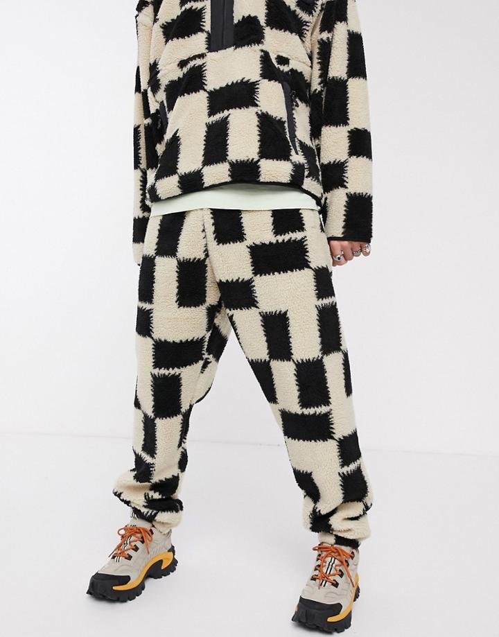 Obey Echo Jacquard Sherpa Sweatpants In Black