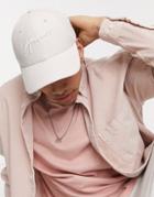 Amour Faux Suede Baseball Cap-pink
