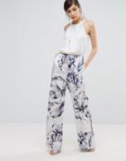 Coast Percie Floral Printed Jumpsuit - Gray
