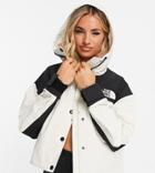 The North Face Reign On Cropped Jacket In Beige Exclusive At Asos-white