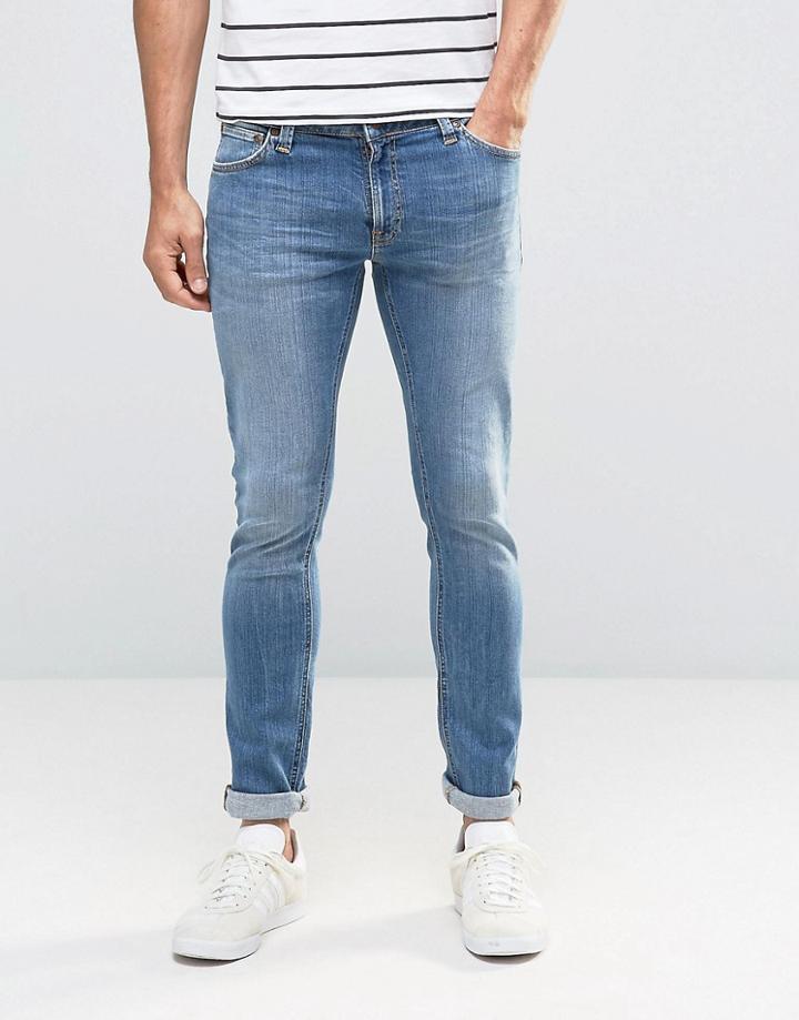 Nudie Skinny Lin Super Skinny Jeans Indigo Legend - Blue
