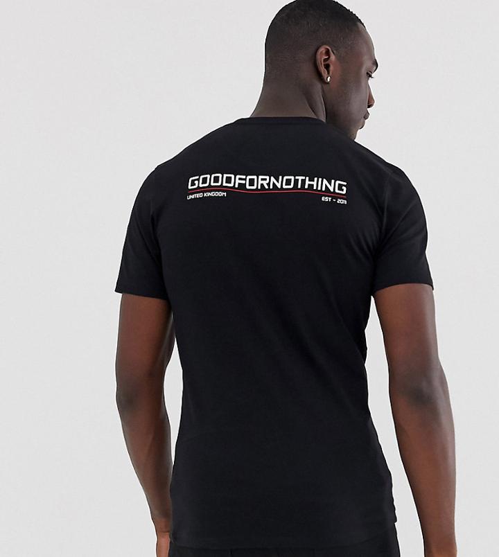 Good For Nothing Muscle T-shirt With Back Logo In Black