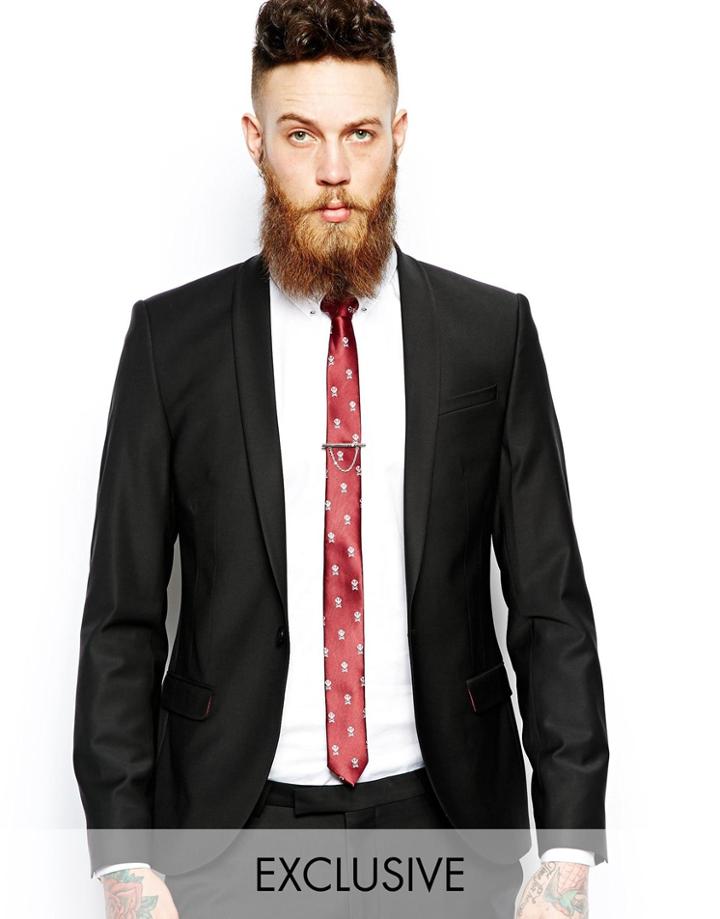 Noose & Monkey Suit Jacket With Shawl Lapel In Skinny Fit - Black