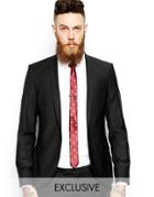 Noose & Monkey Suit Jacket With Shawl Lapel In Skinny Fit - Black