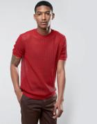 Asos Mesh T-shirt In Red - Red