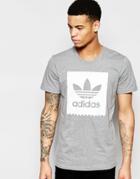 Adidas Originals Backboard Logo Fill T-shirt In Gray Ao0756 - Gray