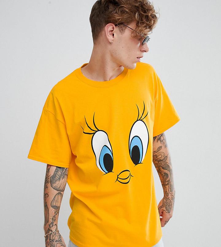 Reclaimed Vintage Inspired Tweety T-shirt - Yellow