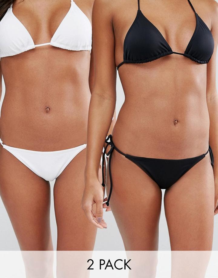 Asos Multi Pack Tie Side Bikini Bottom - Multi