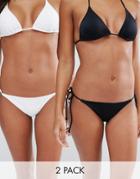 Asos Multi Pack Tie Side Bikini Bottom - Multi