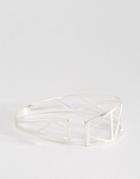 Pilgrim Silver Plated Geometric Bracelet - Silver