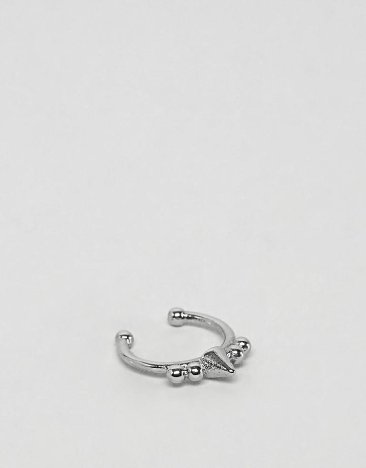 Asos Grunge Nose Ring - Rhodium