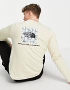 The North Face Redbox Long Sleeve T-shirt In Beige-neutral