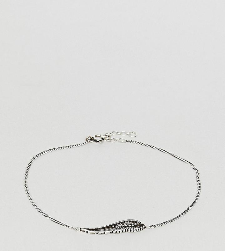 Reclaimed Vintage Inspired Sterling Silver Bracelet With Wing Charm Exclusive At Asos - Silver