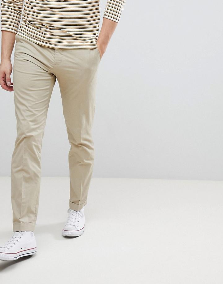 Mango Man Slim Fit Chinos In Beige - Beige