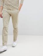 Mango Man Slim Fit Chinos In Beige - Beige