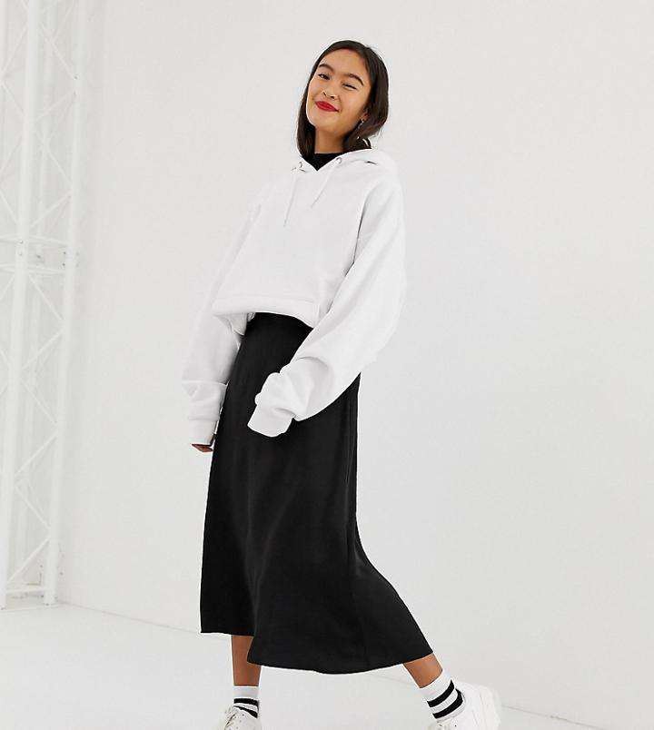 New Look Midi Skirt In Satin