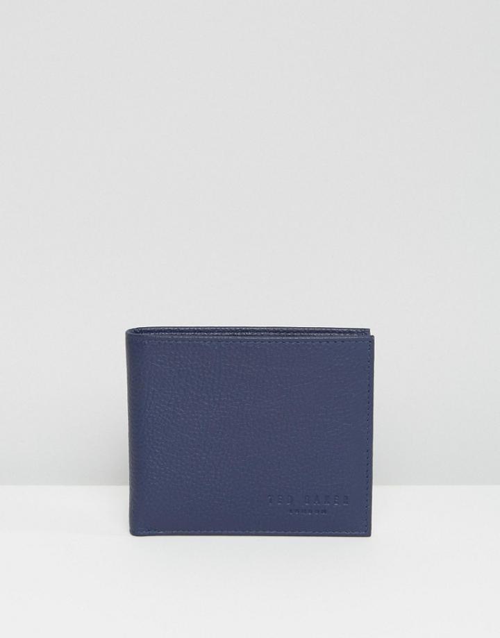 Ted Baker Wallet In Leather - Blue