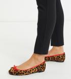 Simply Be Extra Wide Fit Leopard Print Ballet Pump-multi