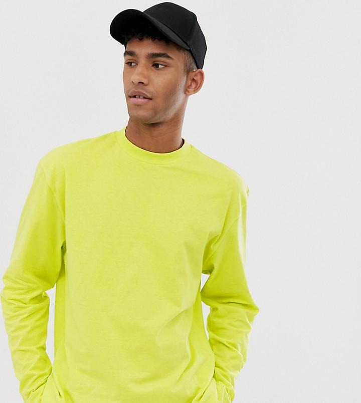 Collusion Long Sleeve T-shirt In Neon Green