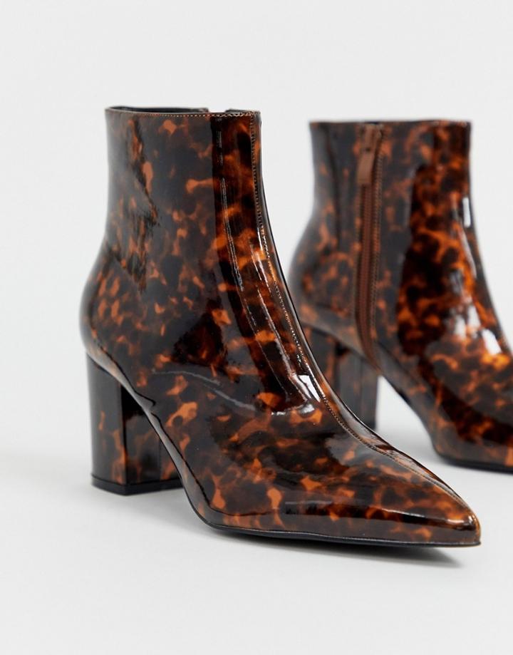 Raid Arden Tortoiseshell Ankle Boots-brown