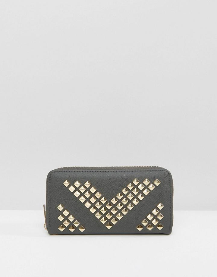 Yoki Fashion Studded Purse - Gray