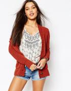 Abercrombie & Fitch Boyfriend Cardigan - Orange