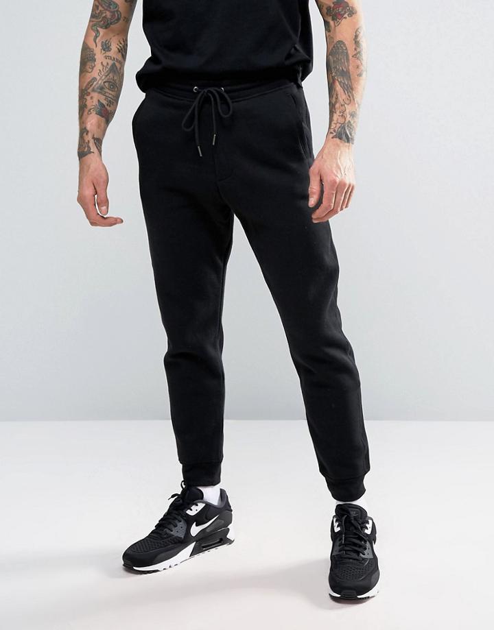 Pull & Bear Skinny Joggers In Black - Black