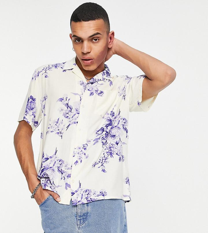 Reclaimed Vintage Inspired Couture Bloom Print Shirt-multi