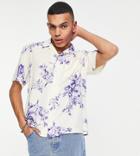 Reclaimed Vintage Inspired Couture Bloom Print Shirt-multi