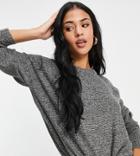 Brave Soul Tall Grunge Crew Neck Sweater-gray