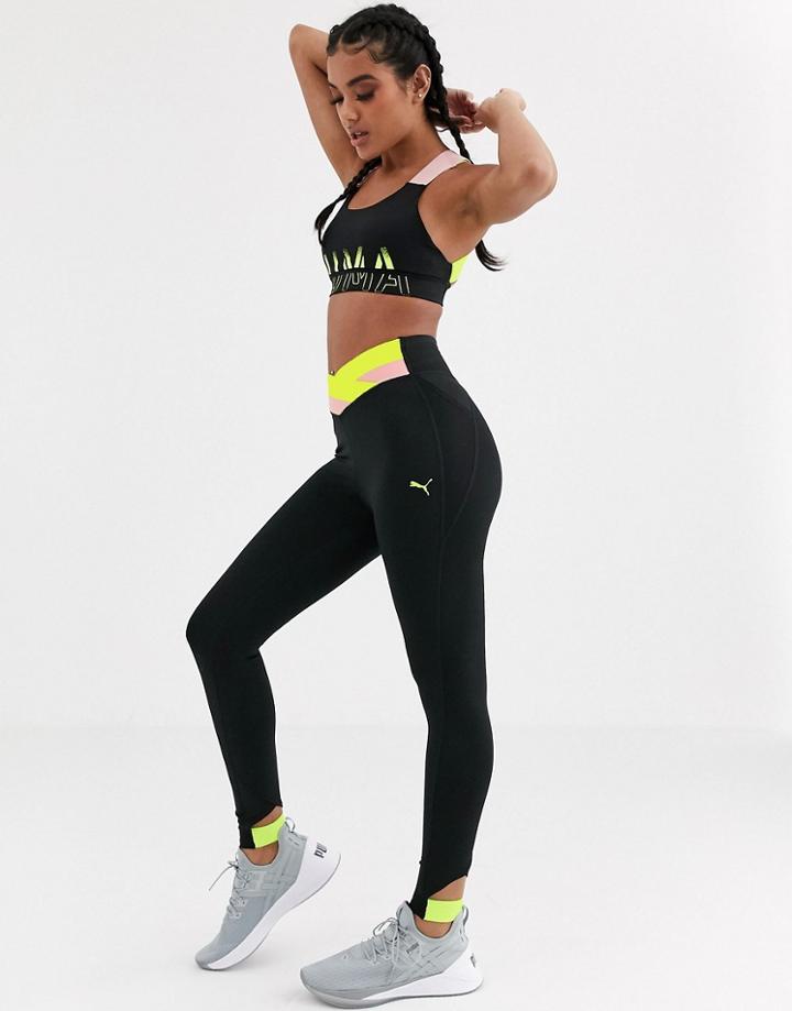 Puma Training Leggings With Contrast Waistband