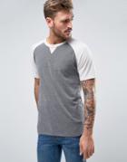 Produkt Raglan T-shirt With Contrast Sleeves - Black