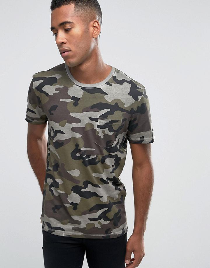Jack & Jones Camo T-shirt - Green