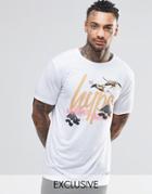 Hype T-shirt With Souvenir Logo Print - White