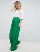 Asos Design Tailored Green Pop Wide Leg Pants - Green