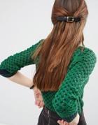 Limited Edition Buckle Hair Barrette - Gold