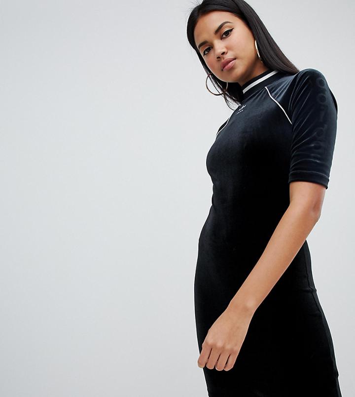 Adidas Originals Dress In Black Velvet - Black