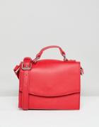 Pieces Bright Structured Cross Body - Red