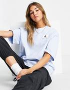 Nike Jordan Essentials Boxy T-shirt In Pale Blue Heather