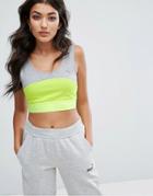 Puma Crop Top In Neon Yellow - Yellow