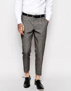 Asos Slim Smart Cropped Pants - Gray