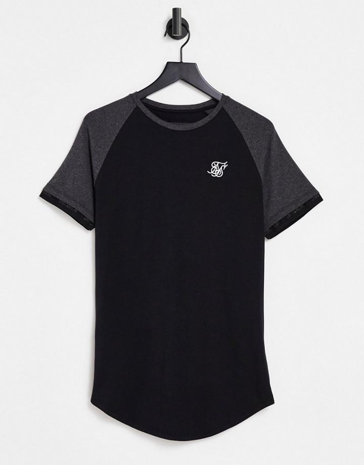 Siksilk Advanced Tech T-shirt In Black And Gray