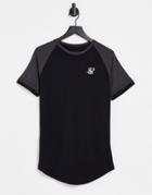 Siksilk Advanced Tech T-shirt In Black And Gray