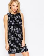 Daisy Street Shift Dress With Cross Back In Floral Print