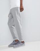 Asos Design Standard Joggers With Turn Up Hem In Gray Marl - Gray