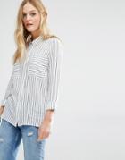 Y.a.s Fast Shirt In White Stripe - White
