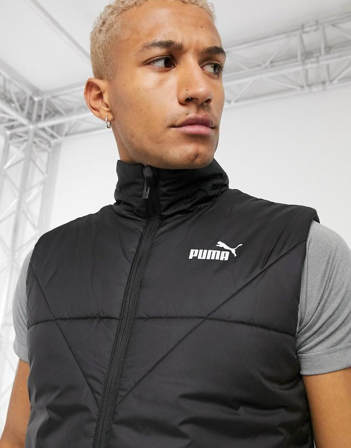 Puma Ess Padded Vest In Black