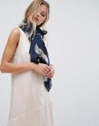 Only Printed Scarf - Blue