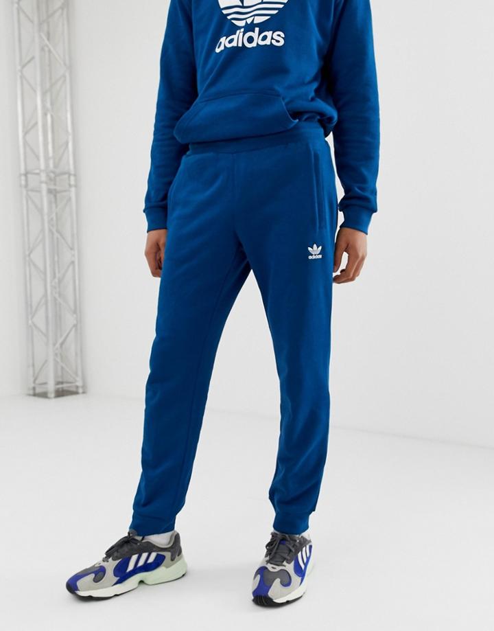 Adidas Originals Sweatpants With Trefoil Logo Blue - Blue